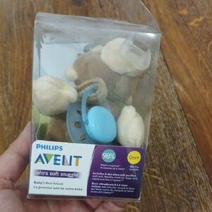 Philips AVENT Ultra Snuggle Pacifier Plush Toy - Blue